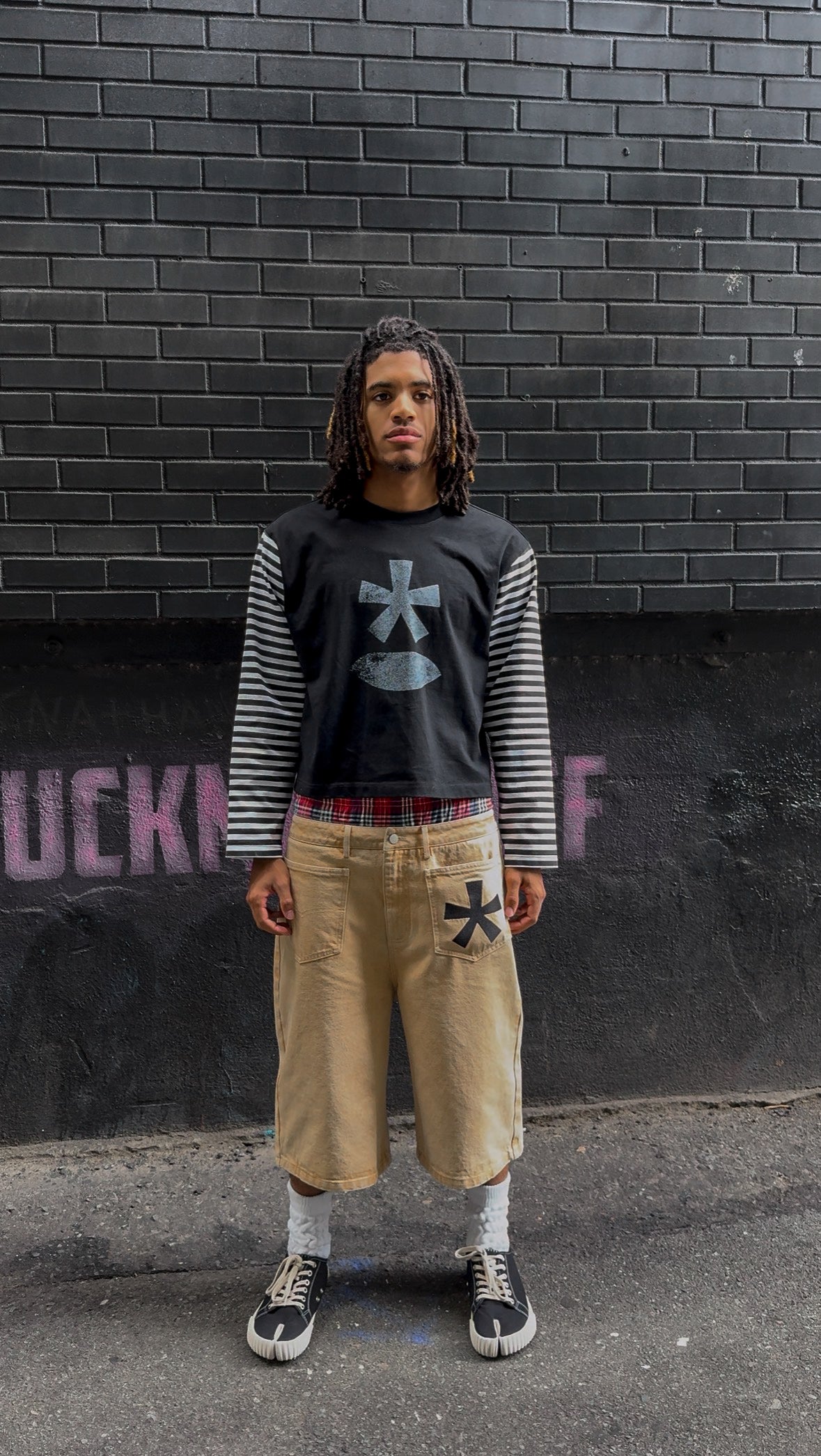 "Hidden Layers" Cropped Long Sleeve Shirt